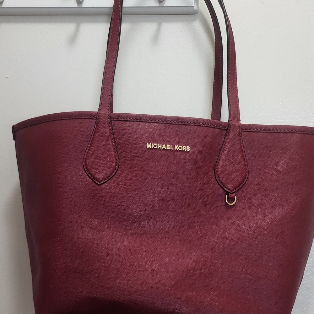 Michael Kors Burgundy Tote Bag